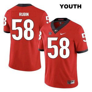 Youth Georgia Bulldogs NCAA #58 Hayden Rubin Nike Stitched Red Legend Authentic College Football Jersey FSV7854YX